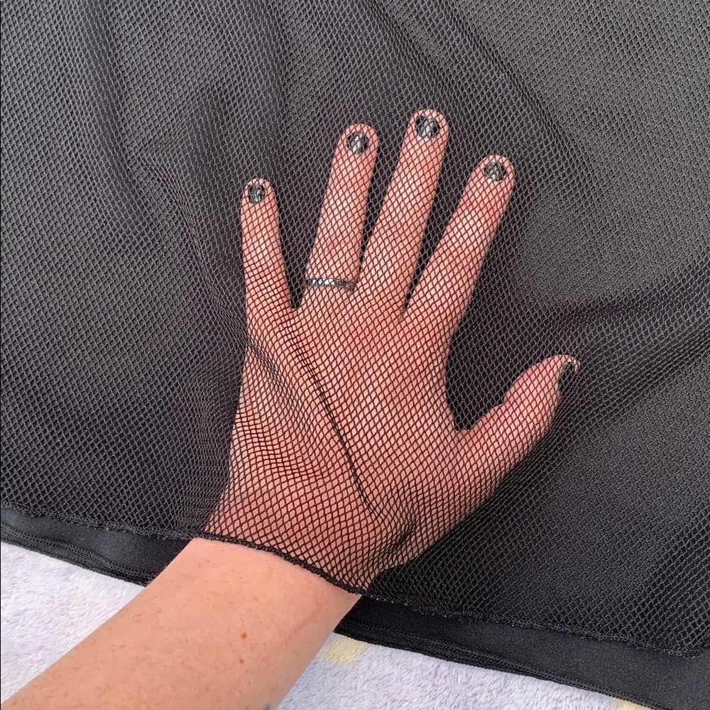 Vintage 90’s Goth Fishnet Midi Skirt - Picture 3 of 6